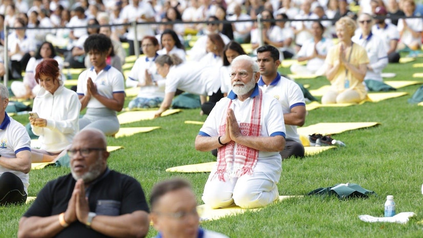 PM Modi at Yoga day event at UN, Photo: Twitter