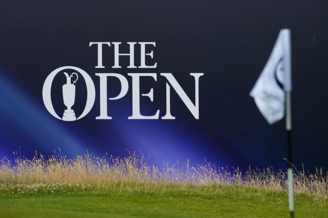 The 18th green during a practice round for the British Open at Royal Troon on July 15, 2024.