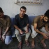 Palestinian detainees are viewed after they have been released by Israeli army, in Deir Al Balah, Gaza on June 20.