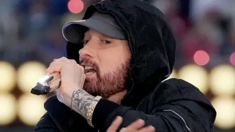 Getty Images Eminem performing on stage