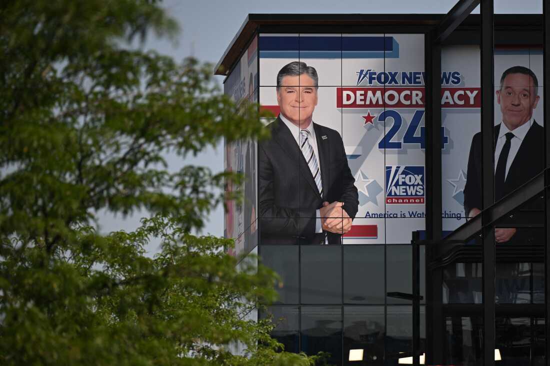 Fox News Channel signage is displayed on a building near the 2024 Republican National Convention in Milwaukee. Fox scored two major legal victories within 24 hours.