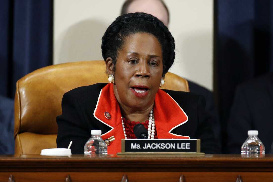 FILE - Rep. Shelia Jackson Lee, D-Texas, speaks during a House Judiciary Committee meeting, Dec. 13, 2019, on Capitol Hill in Washington. Longtime U.S. Rep. Sheila Jackson Lee, who helped lead federal efforts to protect women from domestic violence and recognize Juneteenth as a national holiday, has died Friday, July 19, 2024, after battling pancreatic cancer, according to her chief of staff. (AP Photo/Patrick Semansky, Pool, File)