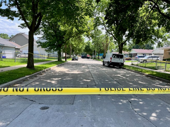 Scene of a police involved shooting near North 14th and West Vliet Streets outside of the security perimeter for the Republican National Convention in Milwaukee, Wisconsin, July 16, 2024.