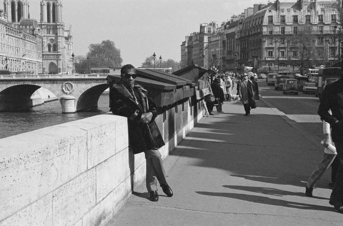 James Baldwin in Paris on April 27, 1972.