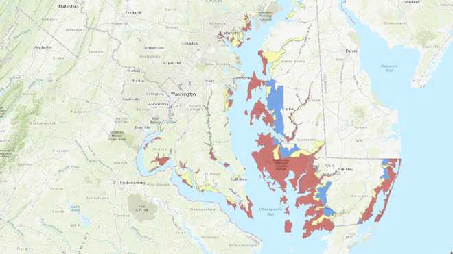 maryland hurricane evacuation map