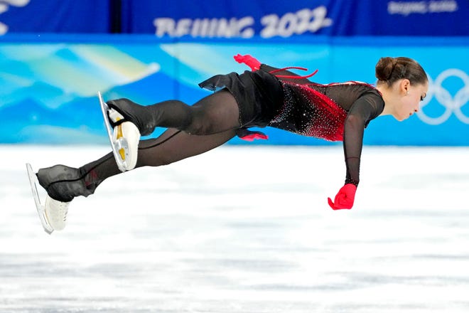 Russian figure skater Kamila Valieva, 15, competes during the Beijing 2022 Olympic Winter Games.