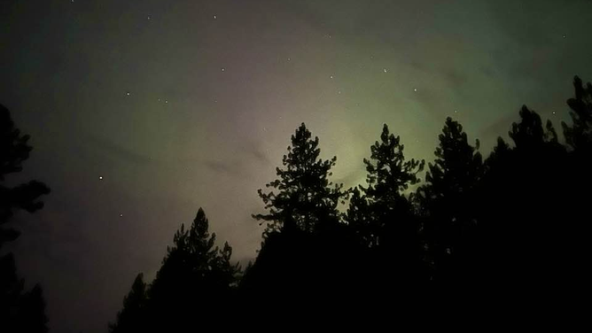 Northern lights seen on Aug. 11, 2024 from Athol, Idaho.