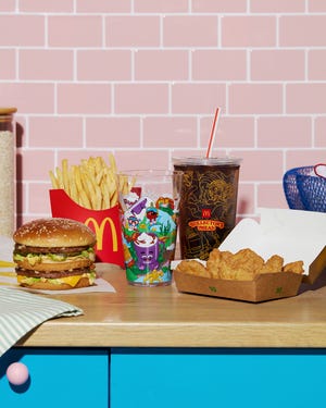 McDonald's is tapping into the nostalgia of keepsakes, offering customers the ability to receive one of six collectible cups with the purchase of a new combo meal starting Tuesday, Aug. 13.