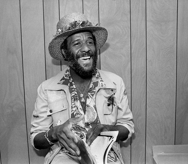 Wally Famous Amos, well known for his inimitable chocolate chip cookies, gives an interview at The Tennessean on April 18, 1979. Amos recently was named national spokesman of Literacy Volunteers of America Inc.