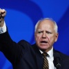 Democratic vice presidential candidate Minnesota Gov. Tim Walz speaks at the 46th International Convention of the American Federation of State, on Aug. 13 in Los Angeles.