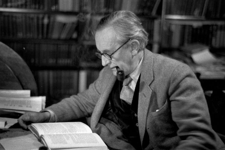 2nd December 1955:  John Ronald Reuel Tolkien (1892 - 1973), British writer and professor at Merton ...