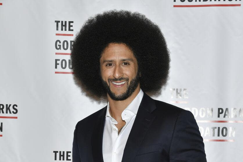 Colin Kaepernick attends the Gordon Parks Foundation Gala at Cipriani 42nd Street on Tuesday, May 21, 2024, in New York.