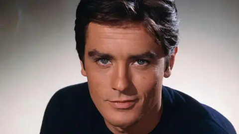 Getty Images Head and shoulders portrait photo of French actor Alain Delon taken during the 1960s