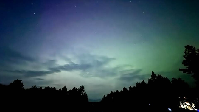 Northern lights seen on Aug. 11, 2024 from Athol, Idaho.