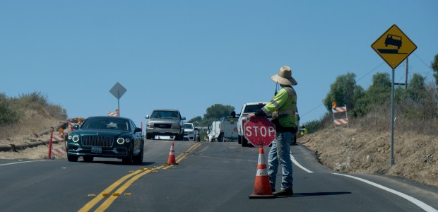 Traffic along Palos Verdes Drive South in Rancho Palos Verdes...