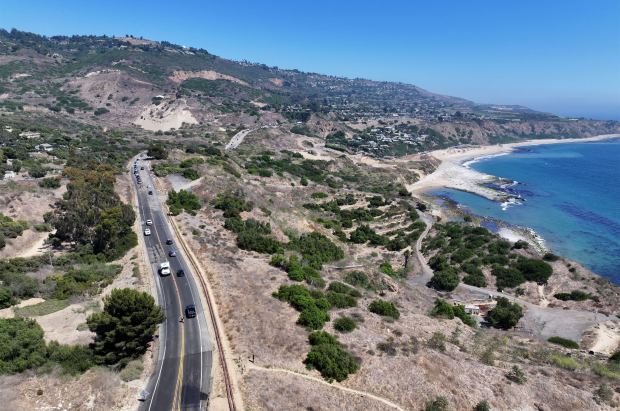 Traffic along Palos Verdes Drive South in Rancho Palos Verdes...