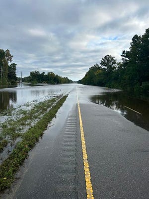 Flooding along U.S. 17 in the Town Creek area of Brunswick County left some motorists stranded for hours on Monday, Sept. 16, 2024.