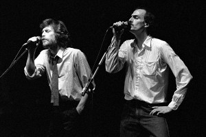 Atlanta - May 13: Singer/Songwriter J.D. Souther and James Taylor perform at The Atlanta Civic Center in Atlanta Georgia May 13, 1981 (Photo By Rick Diamond/Getty Images)