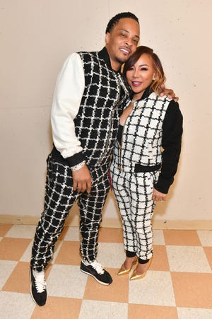 T.I. and Tiny Harris pose backstage during the BET Hip Hop Awards 2022 at the Cobb Theater on Sept. 30, 2022, in Atlanta.