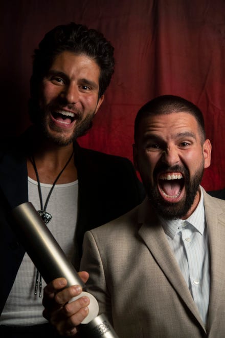 Dan + Shay backstage at The Grand Ole Opry in Nashville , Tenn., Thursday, Sept. 26, 2024.