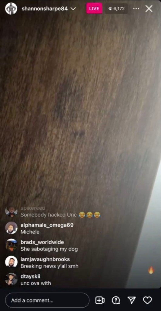 Thousands of people watched Sharpe's Instagram clip that he claims was part of a cyber attack.