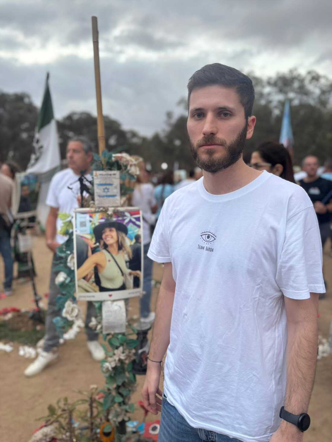 Ofir Duchovne came to the site of the Nova music festival site on Oct. 7, 2024 to mourn his 26-year-old friend.