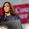 Vice President Harris speaks at a campaign event at Washington Crossing Historic Park in Washington Crossing, Pa., on Wednesday.