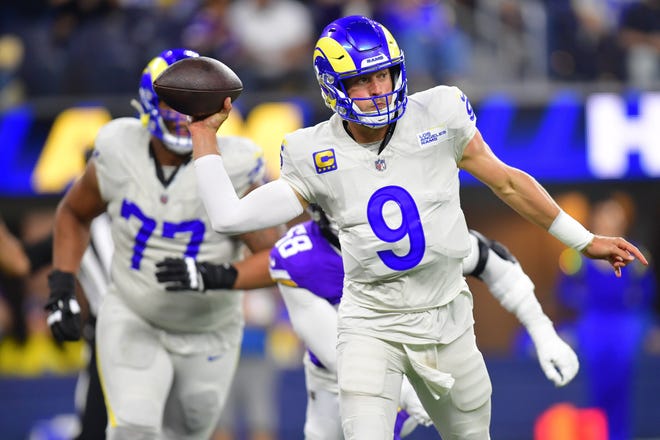 Los Angeles Rams quarterback Matthew Stafford threw four touchdowns on "Thursday Night Football."