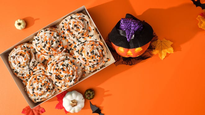 The bakery chain Cinnabon has special Halloween sprinkle CinnaPacks.