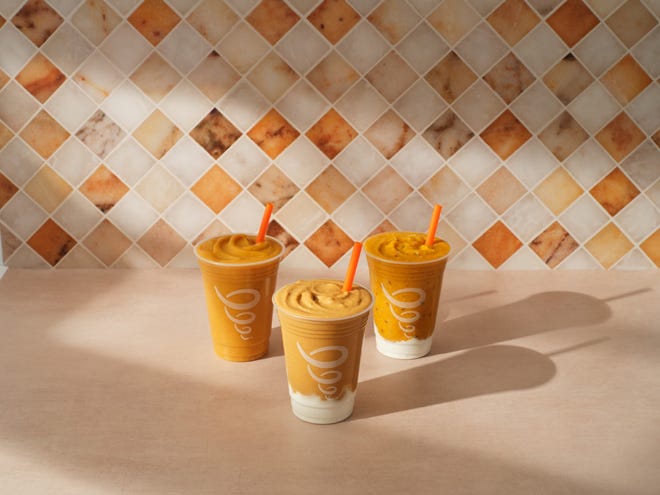 Jamba's pumpkin smoothies including a Pumpkin Coffee drink are available through Halloween.