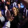 Vice President Kamala Harris, the Democratic presidential nominee, campaigns in Waterford, Mich., on Friday. Harris made numerous stops in the state as former President Donald Trump held a rally in Detroit. Early voting begins on Saturday in Michigan.