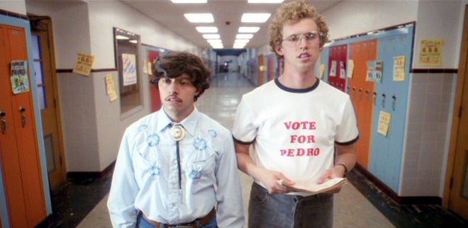 Efren Ramirez, left, and Jon Heder in the 2004 cult hit "Napoleon Dynamite."