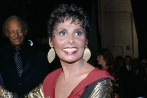 Actress and singer Lena Horne at party.