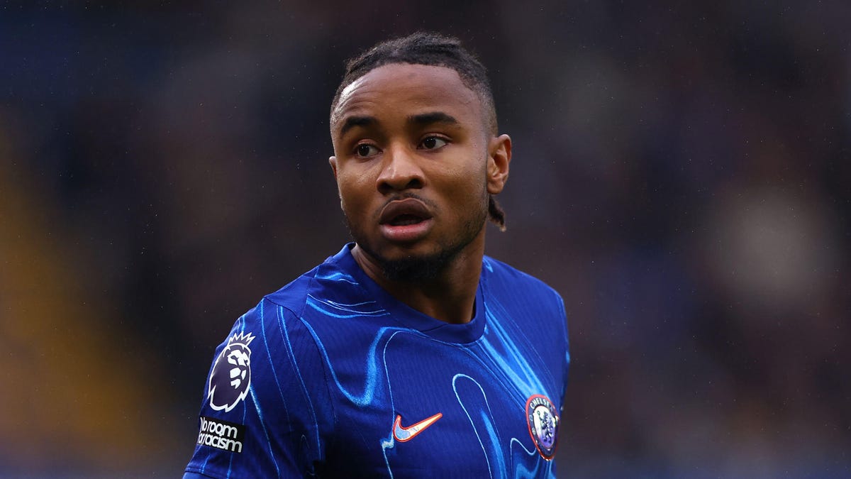 Christopher Nkunku of Chelsea FC looking onwards.